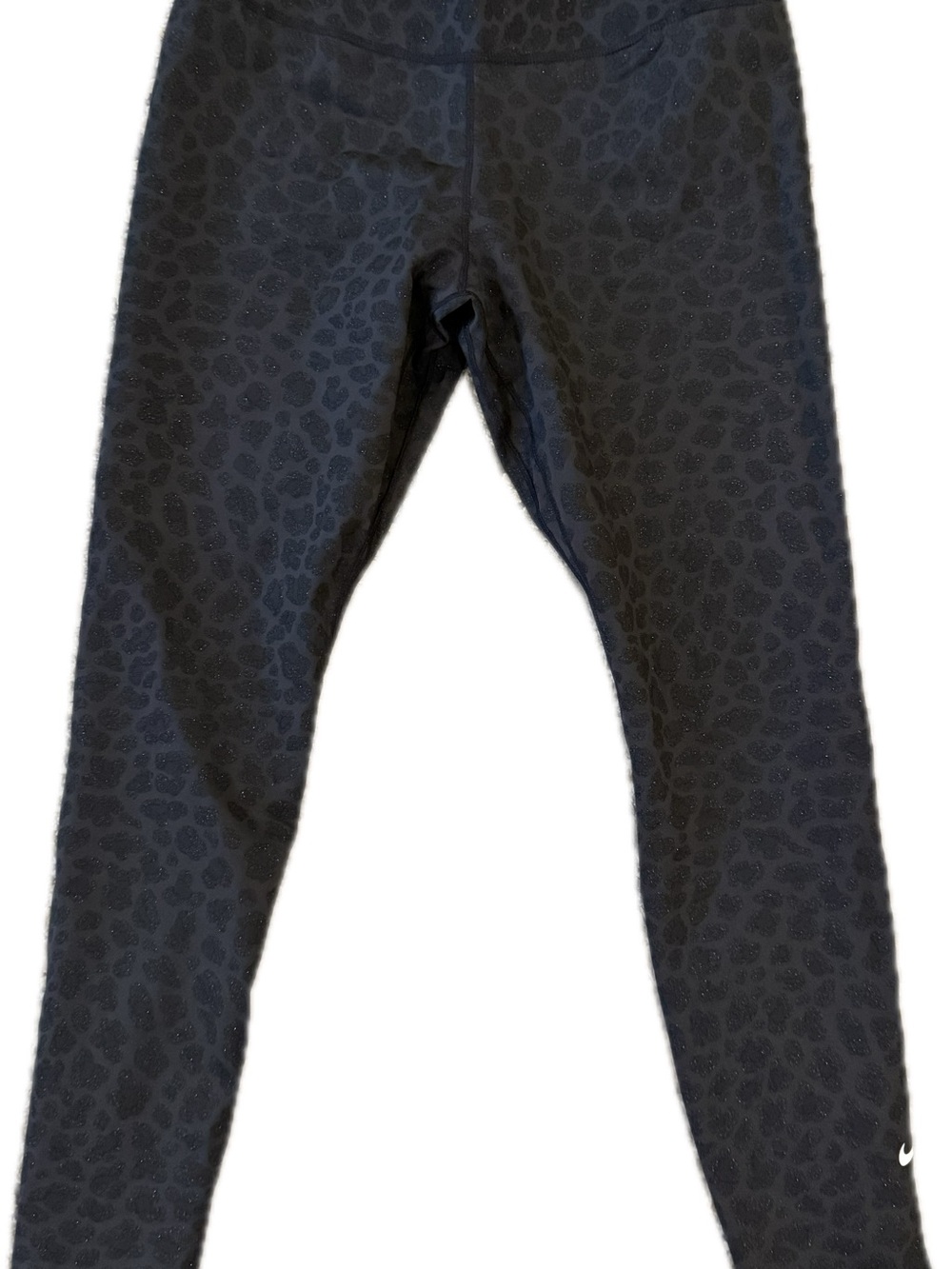Nike women’s Black Tone-on-Tone Leopard Print Leggings
